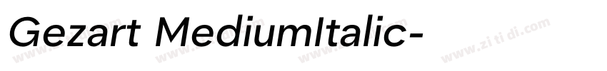 Gezart MediumItalic字体转换